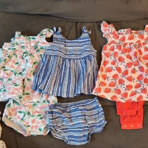 Blue and White Striped Kids Matching Set
